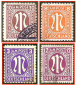 Preview: AM Post Deutschland (010) - fünf gestempelte Briefmarken verschiedene Werte