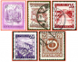 Preview: Österreich (105) - fünf gestempelte Briefmarken verschiedene Werte - Republik Österreich