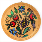 Preview: Wandteller (7) - Wandschmuck aus Holz mit Blumenmuster