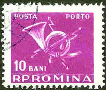 Rumänien - Posta Porto, Wert 10 Bani - R.P.Romina