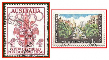 Australien (005) - zwei gestempelte Briefmarken verschiedene Werte - Australia