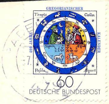 017 Deutsche Bundespost - Wert 60 - 400 Jahre Gregoriansicher Kalender