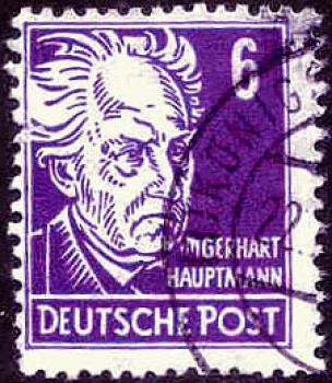 038 Deutsche Post - Wert 6 - Gerhart Hauptmann