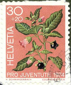 040 Schweiz - Helvetia - Wert 30+20 - Pro Juventute 1974