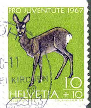 048 Schweiz - Helvetia - Wert 10+10 - Pro Juventute 1967