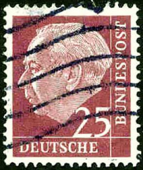 071 Deutsche Bundespost - Wert 25 - Bundespräsident Theodor Heuss