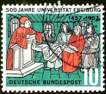 122 Deutsche Bundespost - Wert 10 - 500 Jahre Universität Freiburg