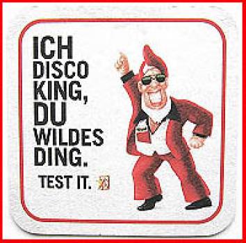 Bierdeckel - West - Ich Disco King, du wildes Ding