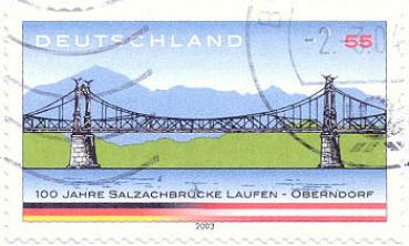 202 Deutschland - Wert 55 - 100 Jahre Salzachbrücke Laufen-Oberndorf