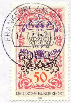 223 Deutsche Bundespost - Wert 50 - Rudolf Alexander Schröder 1878-1962