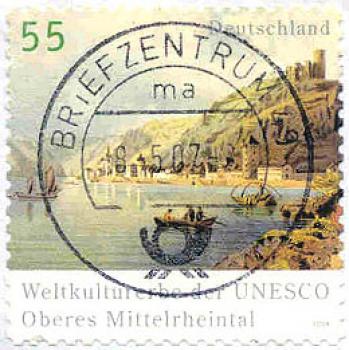 230 Deutschland - Wert 55 - Oberes Mittelrheintal - Weltkulturerbe der Unesco