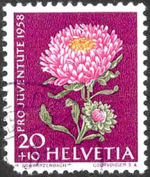 107 Schweiz - Helvetia - Wert 20+10 - Pro Juventute 1958