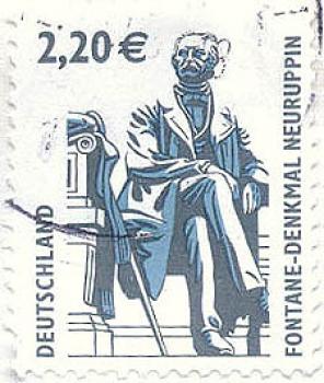 241 Deutschland - Wert 2,20 € - Fontane-Denkmal Neuruppin