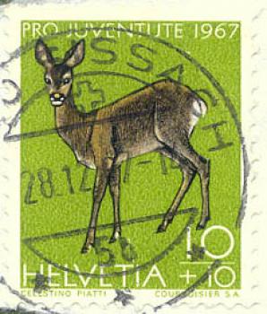 090 Schweiz - Helvetia - Wert 10+10 - Pro Juventute 1967