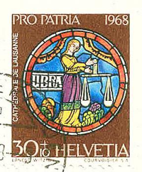 080 Schweiz - Helvetia - Wert 30+10 - PRO PATRIA 1968