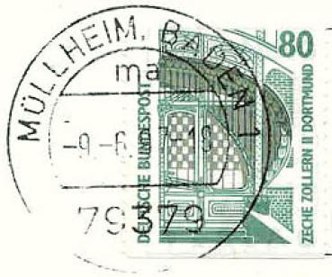 177 Deutsche Bundespost - Wert 80 - Zeche Zollern II Dortmund