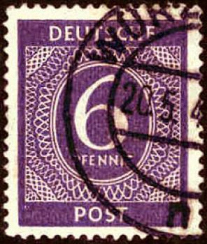 027 Deutsche Post - Wert 6 Pfennig