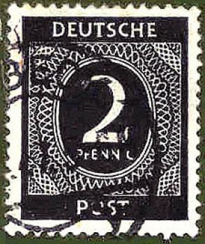 Deutsche Post - Wert 2 Pfennig