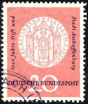 104 Deutsche Bundespost - Wert 20 - 1000 Jahre Stift und Stadt Aschaffenburg