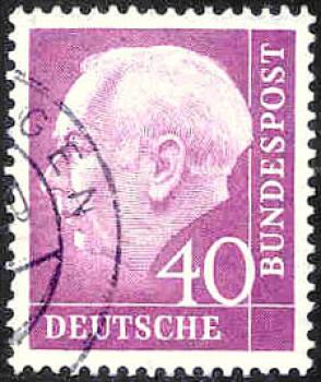 073 Deutsche Bundespost - Wert 40 - Bundespräsident Theodor Heuss