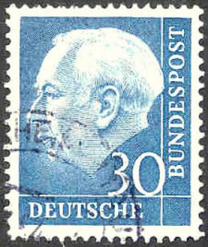 072 Deutsche Bundespost - Wert 30 - Bundespräsident Theodor Heuss