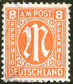 004 AM Post Deutschland - Wert 8 Pfennig