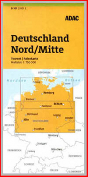 ADAC Reisekarte (2) - Deutschland Nord/Mitte