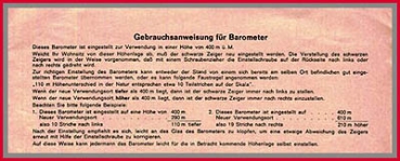 Gebrauchsanweisung für Barometer - Original