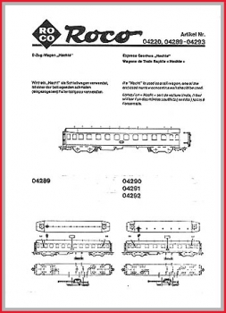 Roco H0 Montageanleitung (1.2) - für D-Zug-Wagen 04220 und 04289 bis 04293