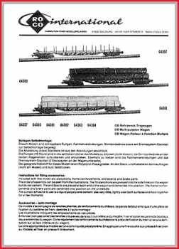 Roco H0 Montageanleitung (2) - für Mehrzweck-Tragewagen 04357 - 04360 - 04361 - 04362 - 04363 - 04364