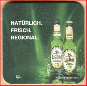 Bierdeckel (119) -  Licher aus dem Herzen der Natur - Natürlich. Frisch. Regional.