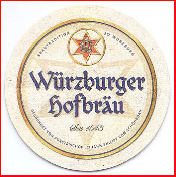Bierdeckel (37a) - Würzburger Hofbräu und Licher Bier