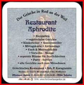 Bierdeckel (65) - Restaurant Aphrodite - Weilrod-Rod