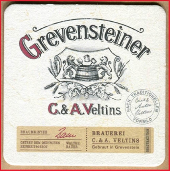 Bierdeckel (82) - Grevensteiner C. & A. Veltins - Bierspezialität aus Grevenstein