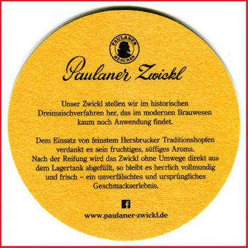 Bierdeckel (86) - Paulaner Zwickel