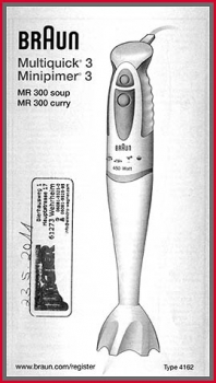 Braun Gebrauchsanweisung - für Stabmixer Mutiquick 3 und Minipimer 3 - Original