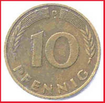 Bundesrepublik Deutschland - 10 Pfennig - Serie D 1982