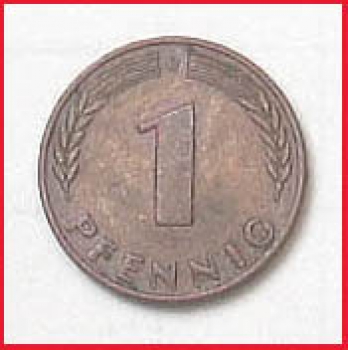 Bundesrepublik Deutschland (1) - 1 Pfennig - Serie D 1950