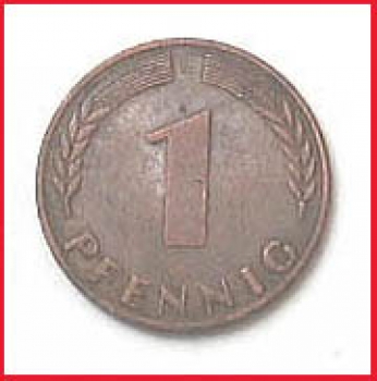 Bundesrepublik Deutschland - 1 Pfennig - Serie G 1950