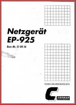 Bedienungsanleitung - für Netzgerät EP-925 - Original