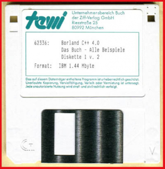 Diskette - Tewi Borland C + + 4.0 - Disk 1