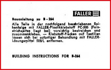 Faller H0 Bauanleitung (2) - für Haus B-264 - Bausatz