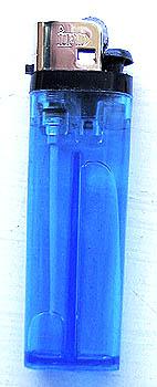 IFD Feuerzeug (44) - Reibradfeuerzeug transparent blau