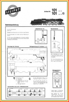Liliput Betriebsanleitung (2) - für Schlepptender Lokomotiven 101...