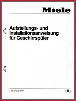 Miele - Aufstellungs- und Installationsanweisung (1) - für Geschirrspüler - Original