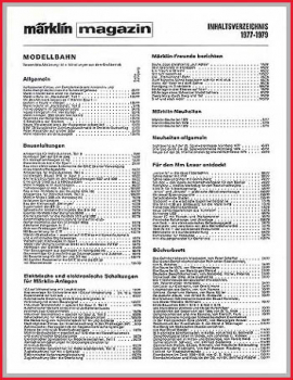 Märklin Magazin (2) - Inhaltsverzeichnis 1977-1979