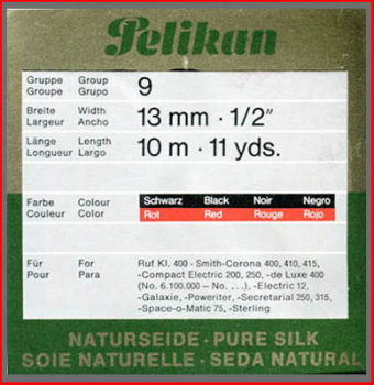 Pelikan Karton - für ein Schreibband schwarz/rot