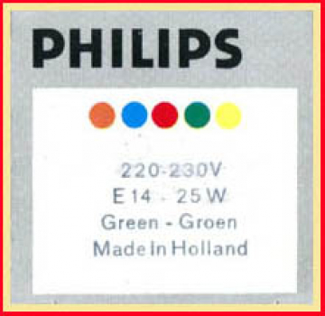 Philips Leerkarton (3) - für eine Birne grün - 25 Watt