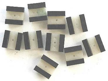 Brawa - 10 Stück Streckenplatten 9052 - rechteckig Farbe schwarz/weiß
