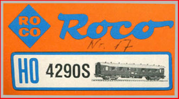 Roco H0 Karton - für einen Schnellzugwagen 44444 - (4290 S)
